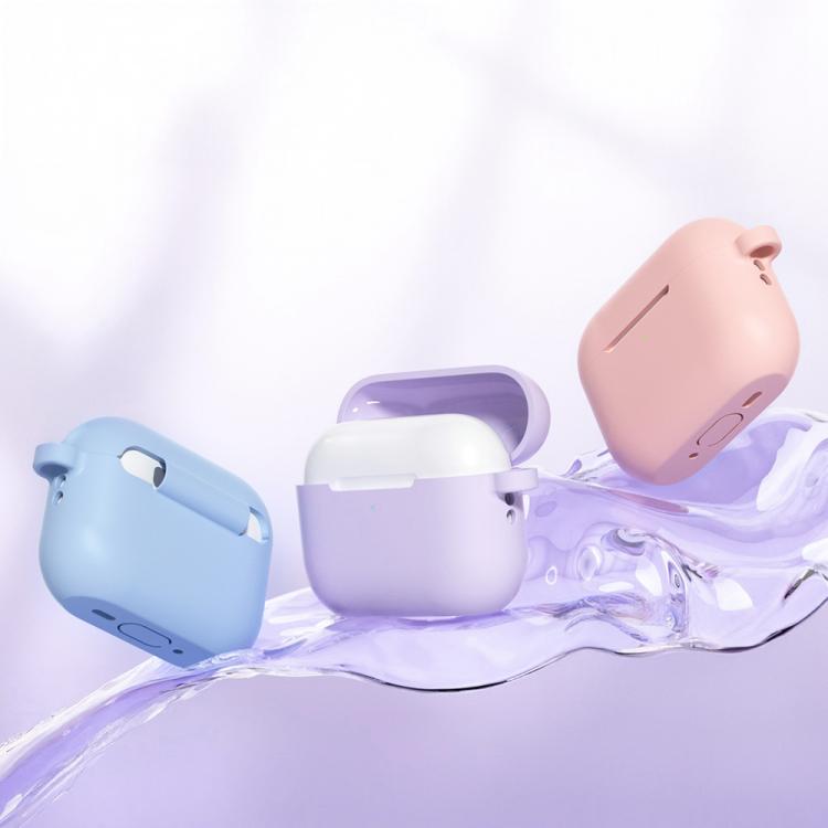 For AirPods Pro 3 Silicone Earphone Protective Case with Hook, Thickness: 2.0mm(Lavender Grey) - For AirPods Pro 3 by buy2fix | Online Shopping UK | buy2fix