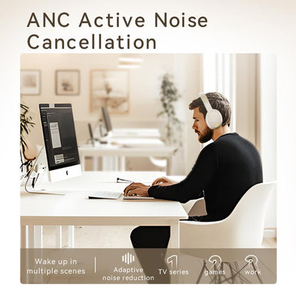 GT10 Zero Pressure BT5.4 Wireless Stereo ANC Headphones(White) - Multimedia Headset by buy2fix | Online Shopping UK | buy2fix