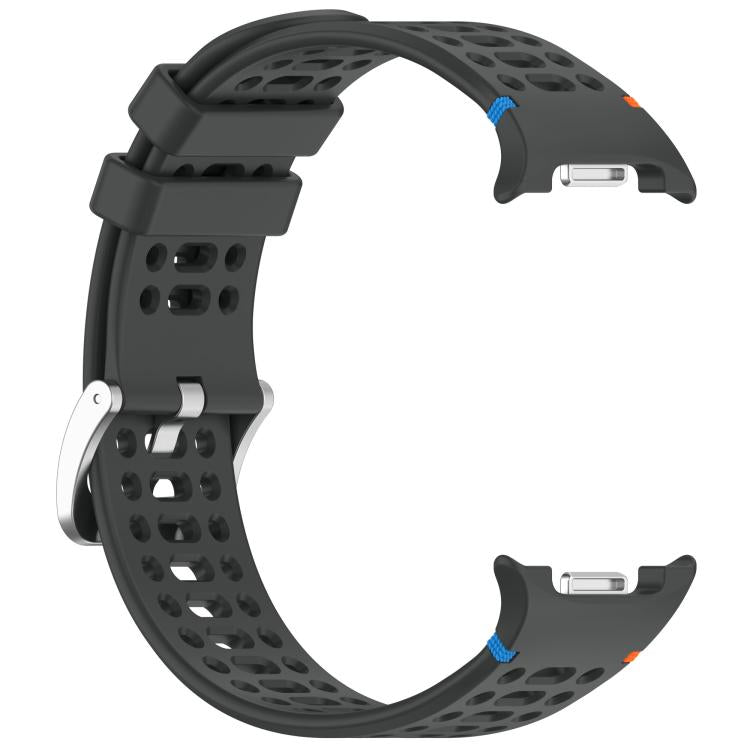 For Samsung Galaxy Watch8 / Watch8 Classic xDfind Alloy Silver Buckle Breathable Hole Silicone Watch Band(Official Space Grey) - Watch Bands by xDfind | Online Shopping UK | buy2fix