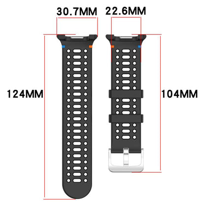 For Samsung Galaxy Watch8 / Watch8 Classic xDfind Alloy Silver Buckle Breathable Hole Silicone Watch Band(Official Space Grey) - Watch Bands by xDfind | Online Shopping UK | buy2fix