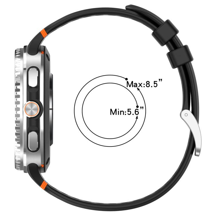 For Samsung Galaxy Watch8 / Watch8 Classic xDfind Alloy Silver Buckle Breathable Hole Silicone Watch Band(Official Space Grey) - Watch Bands by xDfind | Online Shopping UK | buy2fix