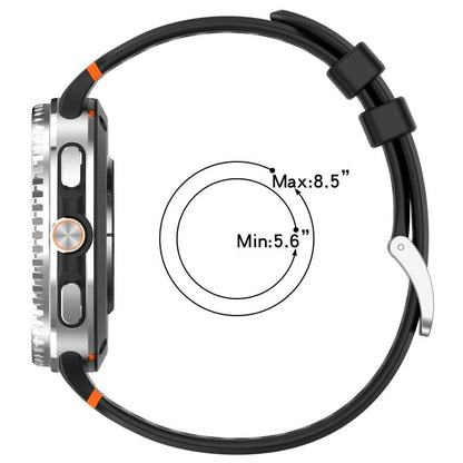 For Samsung Galaxy Watch8 / Watch8 Classic xDfind Alloy Silver Buckle Breathable Hole Silicone Watch Band(Official Space Grey) - Watch Bands by xDfind | Online Shopping UK | buy2fix