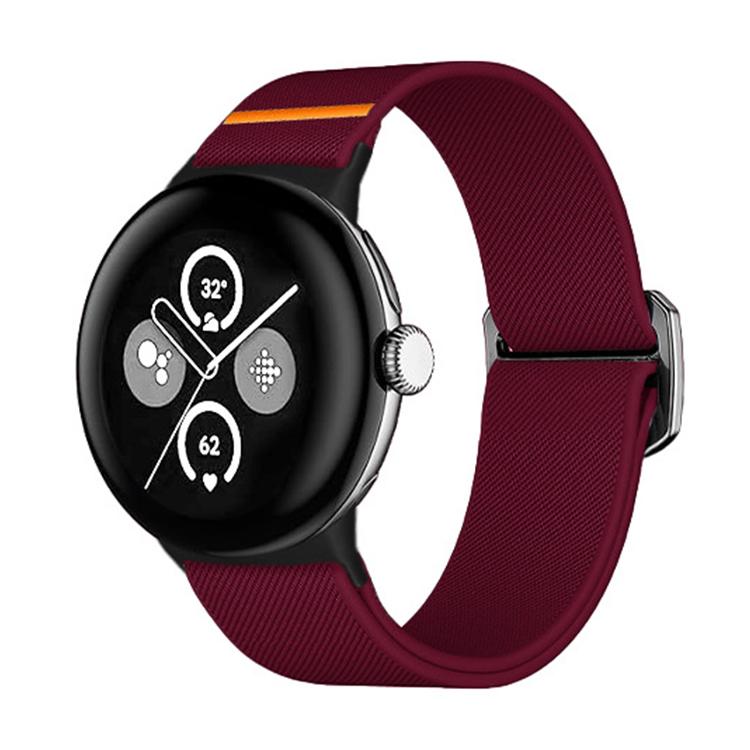 For Google Pixel Watch 3 45mm xDfind Elastic Nylon Watch Band(Wine Red) - Watch Bands by xDfind | Online Shopping UK | buy2fix