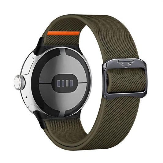 For Google Pixel Watch 3 45mm xDfind Elastic Nylon Watch Band(Army Green) - Watch Bands by xDfind | Online Shopping UK | buy2fix
