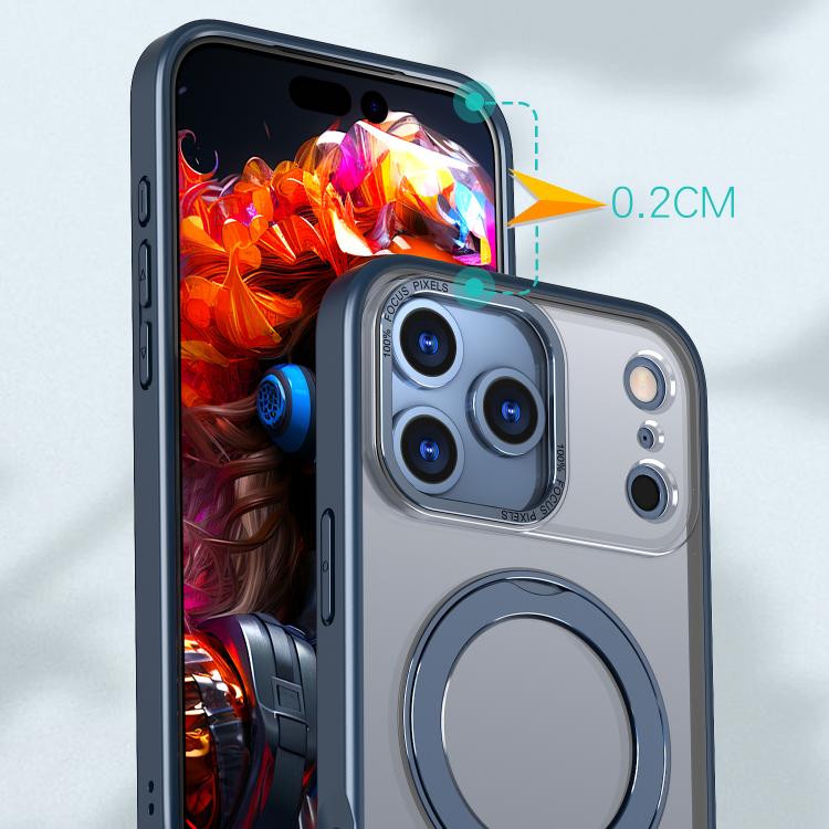 For iPhone 17 Pro Max kalebol MagSafe Metal Ring Holder Phone Case(Blue) - iPhone 17 Pro Max Cases by Kalebol | Online Shopping UK | buy2fix