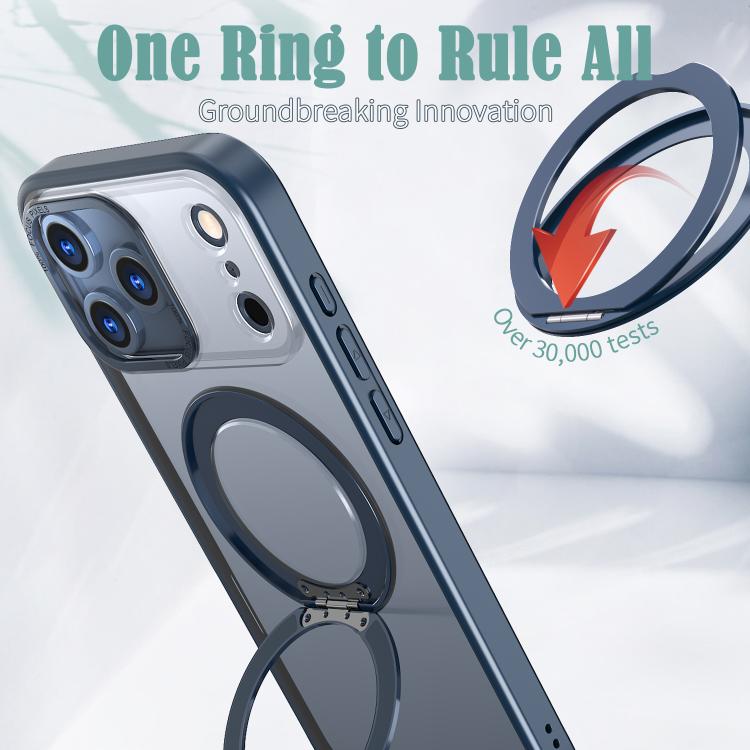 For iPhone 17 Pro Max kalebol MagSafe Metal Ring Holder Phone Case(Blue) - iPhone 17 Pro Max Cases by Kalebol | Online Shopping UK | buy2fix