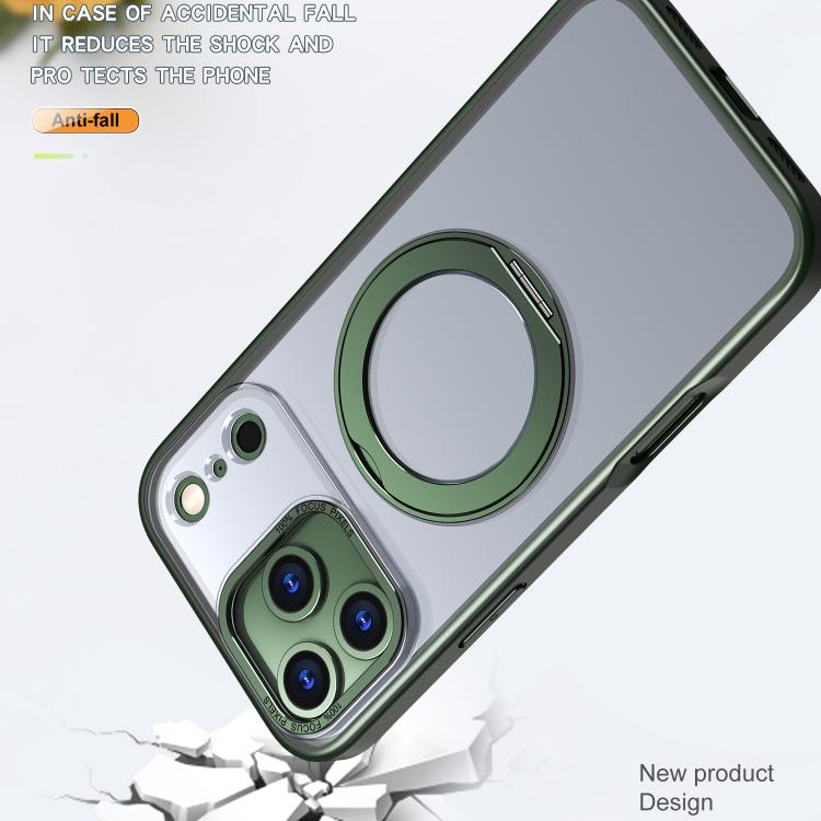 For iPhone 17 Pro Max kalebol MagSafe Metal Ring Holder Phone Case(Green) - iPhone 17 Pro Max Cases by Kalebol | Online Shopping UK | buy2fix