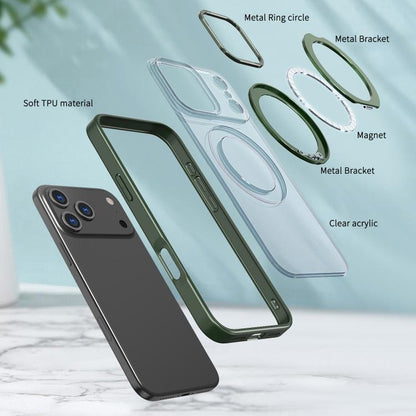For iPhone 17 Pro Max kalebol MagSafe Metal Ring Holder Phone Case(Green) - iPhone 17 Pro Max Cases by Kalebol | Online Shopping UK | buy2fix