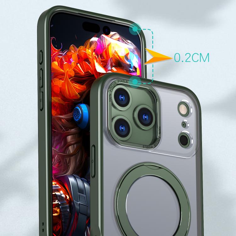 For iPhone 17 Pro Max kalebol MagSafe Metal Ring Holder Phone Case(Green) - iPhone 17 Pro Max Cases by Kalebol | Online Shopping UK | buy2fix