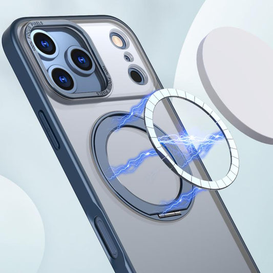 For iPhone 17 Pro kalebol MagSafe Metal Ring Holder Phone Case(Blue) - iPhone 17 Pro Cases by Kalebol | Online Shopping UK | buy2fix