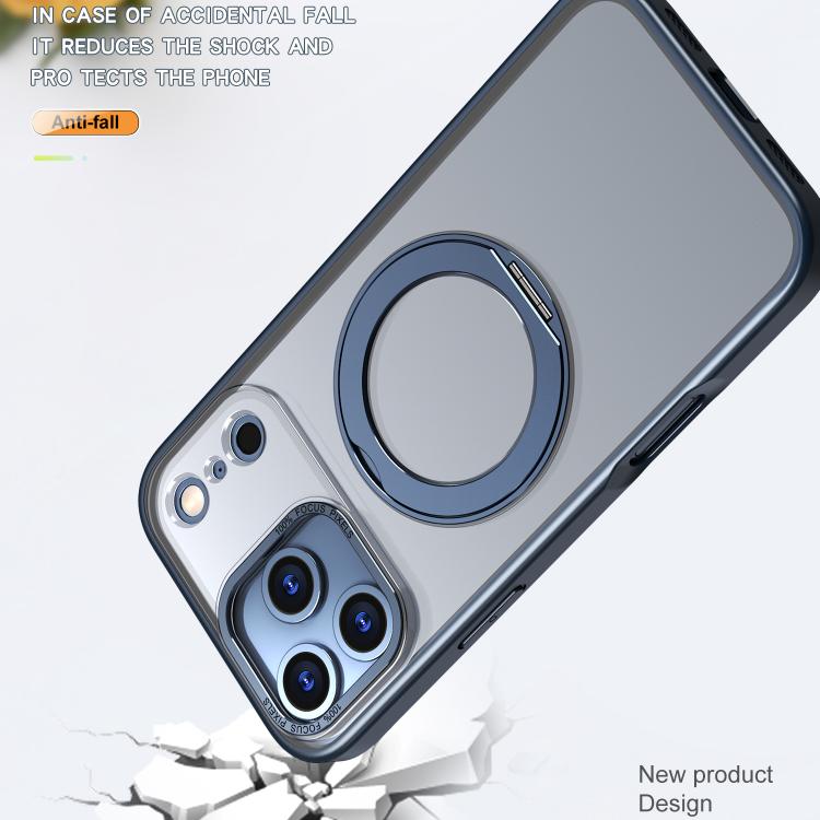 For iPhone 17 Pro kalebol MagSafe Metal Ring Holder Phone Case(Blue) - iPhone 17 Pro Cases by Kalebol | Online Shopping UK | buy2fix