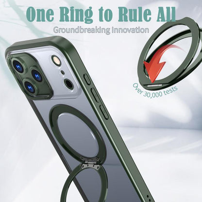 For iPhone 17 Pro kalebol MagSafe Metal Ring Holder Phone Case(Green) - iPhone 17 Pro Cases by Kalebol | Online Shopping UK | buy2fix