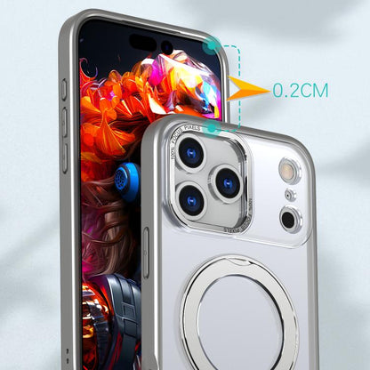 For iPhone 17 Pro kalebol MagSafe Metal Ring Holder Phone Case(Titanium Gray) - iPhone 17 Pro Cases by Kalebol | Online Shopping UK | buy2fix