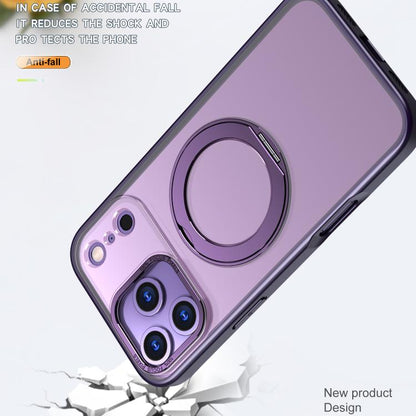 For iPhone 17 Pro kalebol MagSafe Metal Ring Holder Phone Case(Dark Purple) - iPhone 17 Pro Cases by Kalebol | Online Shopping UK | buy2fix