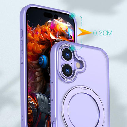 For iPhone 17 kalebol MagSafe Metal Ring Holder Phone Case(Light Purple) - iPhone 17 Cases by Kalebol | Online Shopping UK | buy2fix