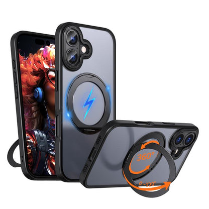 For iPhone 17 kalebol MagSafe Metal Ring Holder Phone Case(Black) - iPhone 17 Cases by Kalebol | Online Shopping UK | buy2fix