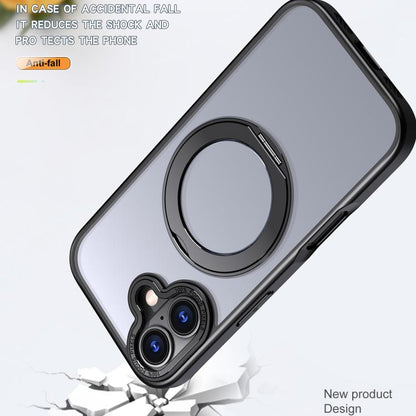 For iPhone 17 kalebol MagSafe Metal Ring Holder Phone Case(Black) - iPhone 17 Cases by Kalebol | Online Shopping UK | buy2fix