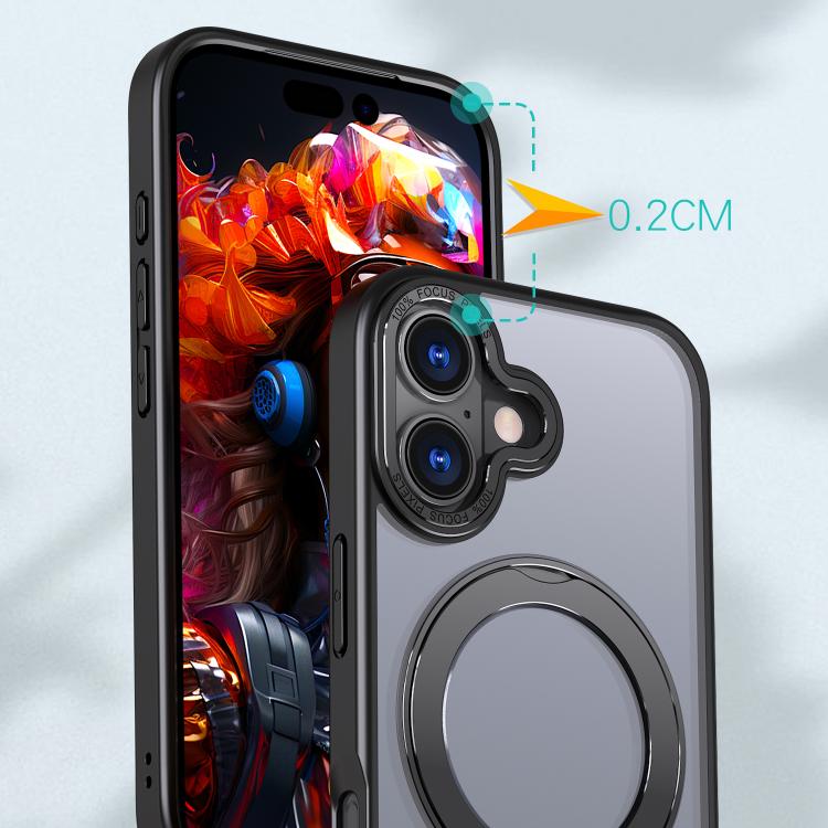 For iPhone 17 kalebol MagSafe Metal Ring Holder Phone Case(Black) - iPhone 17 Cases by Kalebol | Online Shopping UK | buy2fix