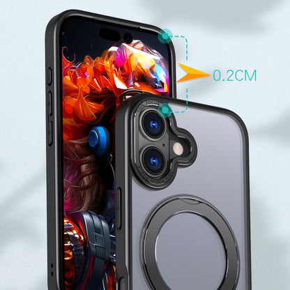 For iPhone 17 kalebol MagSafe Metal Ring Holder Phone Case(Black) - iPhone 17 Cases by Kalebol | Online Shopping UK | buy2fix