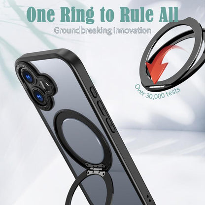 For iPhone 17 kalebol MagSafe Metal Ring Holder Phone Case(Black) - iPhone 17 Cases by Kalebol | Online Shopping UK | buy2fix