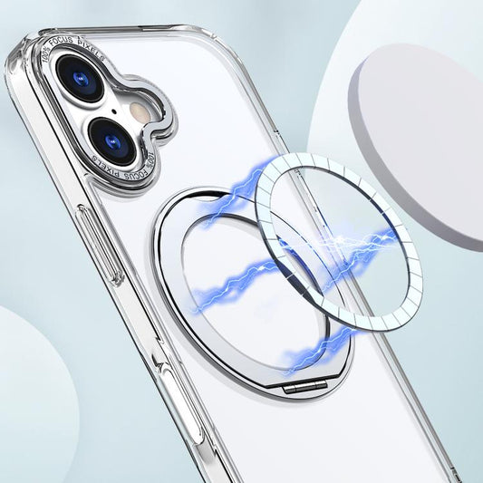 For iPhone 17 kalebol MagSafe Metal Ring Holder Phone Case(Transparent) - iPhone 17 Cases by Kalebol | Online Shopping UK | buy2fix