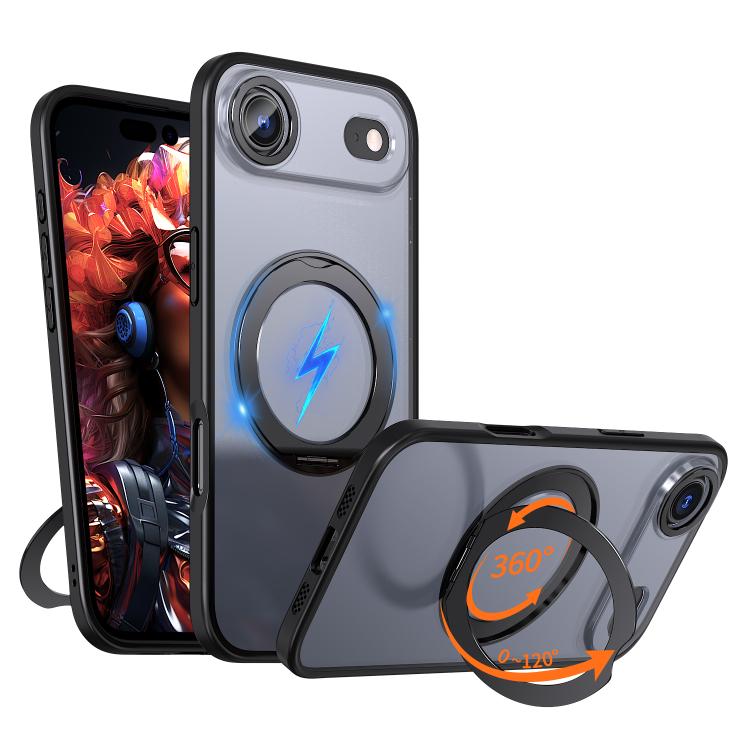 For iPhone Air kalebol MagSafe Metal Ring Holder Phone Case(Black) - iPhone Air Cases by Kalebol | Online Shopping UK | buy2fix