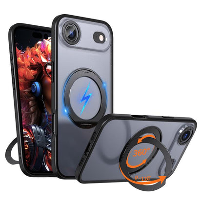 For iPhone Air kalebol MagSafe Metal Ring Holder Phone Case(Black) - iPhone Air Cases by Kalebol | Online Shopping UK | buy2fix