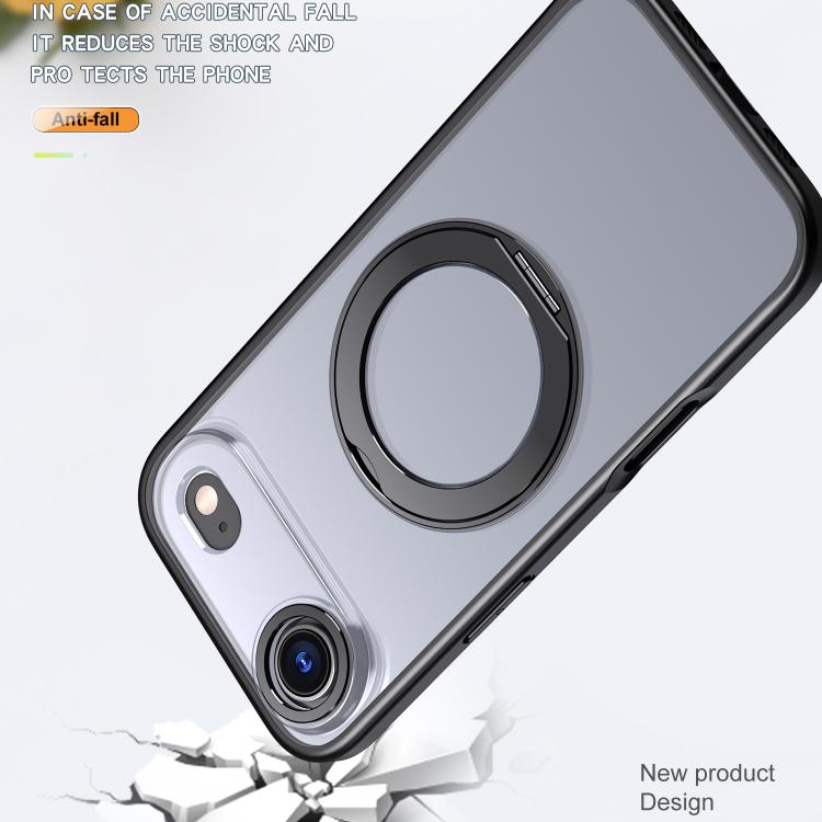 For iPhone Air kalebol MagSafe Metal Ring Holder Phone Case(Black) - iPhone Air Cases by Kalebol | Online Shopping UK | buy2fix