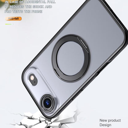 For iPhone Air kalebol MagSafe Metal Ring Holder Phone Case(Black) - iPhone Air Cases by Kalebol | Online Shopping UK | buy2fix