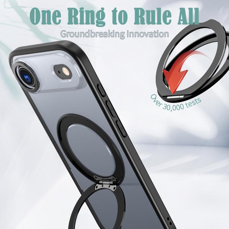 For iPhone Air kalebol MagSafe Metal Ring Holder Phone Case(Black) - iPhone Air Cases by Kalebol | Online Shopping UK | buy2fix
