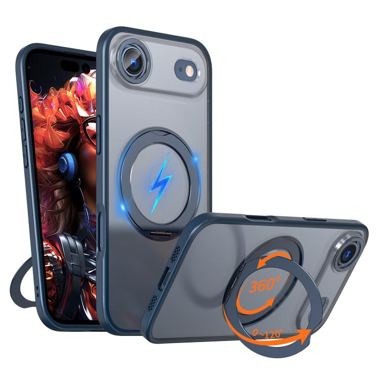 For iPhone 17 Air kalebol MagSafe Metal Ring Holder Phone Case(Blue) - iPhone 17 Air Cases by Kalebol | Online Shopping UK | buy2fix