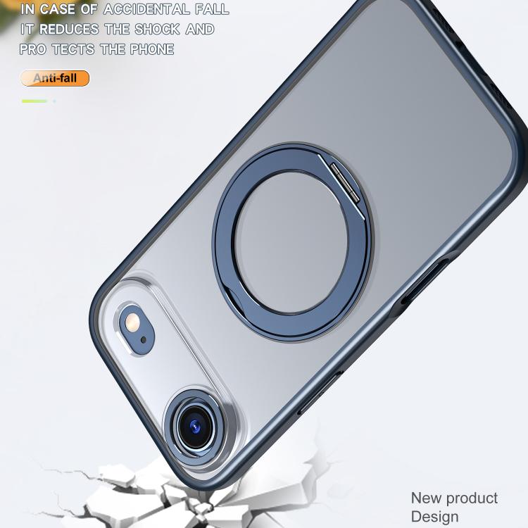 For iPhone 17 Air kalebol MagSafe Metal Ring Holder Phone Case(Blue) - iPhone 17 Air Cases by Kalebol | Online Shopping UK | buy2fix