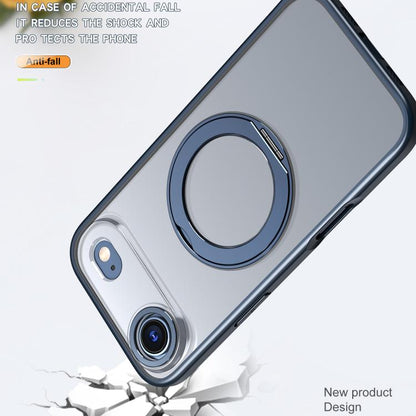 For iPhone 17 Air kalebol MagSafe Metal Ring Holder Phone Case(Blue) - iPhone 17 Air Cases by Kalebol | Online Shopping UK | buy2fix