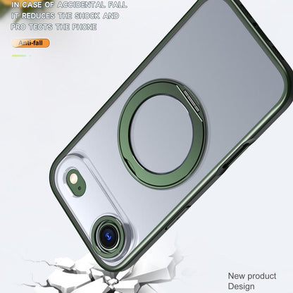 For iPhone 17 Air kalebol MagSafe Metal Ring Holder Phone Case(Green) - iPhone 17 Air Cases by Kalebol | Online Shopping UK | buy2fix
