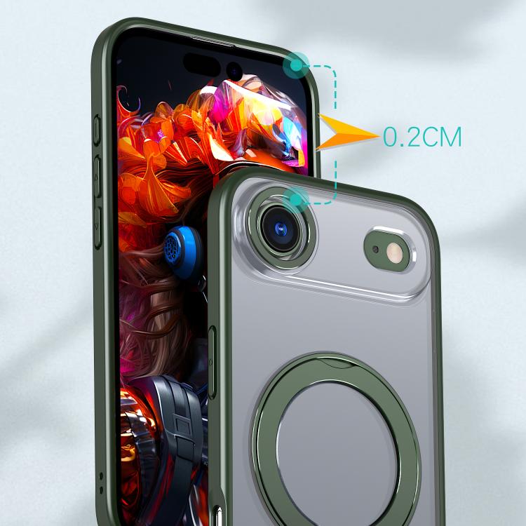 For iPhone 17 Air kalebol MagSafe Metal Ring Holder Phone Case(Green) - iPhone 17 Air Cases by Kalebol | Online Shopping UK | buy2fix