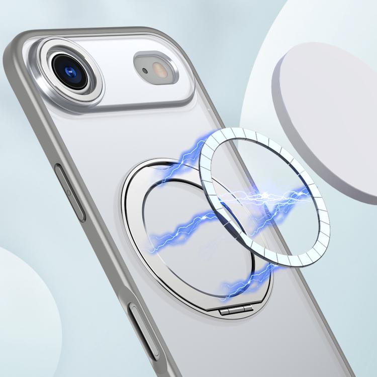 For iPhone Air kalebol MagSafe Metal Ring Holder Phone Case(Titanium Gray) - iPhone Air Cases by Kalebol | Online Shopping UK | buy2fix