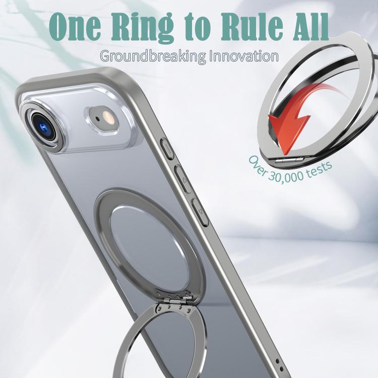 For iPhone Air kalebol MagSafe Metal Ring Holder Phone Case(Titanium Gray) - iPhone Air Cases by Kalebol | Online Shopping UK | buy2fix