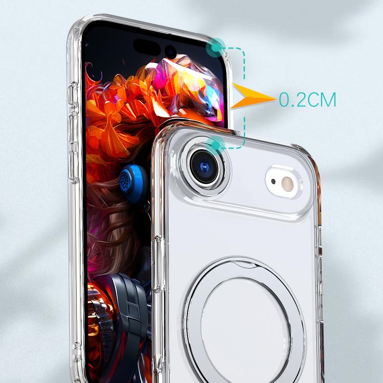 For iPhone Air kalebol MagSafe Metal Ring Holder Phone Case(Transparent) - iPhone Air Cases by Kalebol | Online Shopping UK | buy2fix