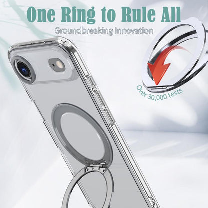 For iPhone Air kalebol MagSafe Metal Ring Holder Phone Case(Transparent) - iPhone Air Cases by Kalebol | Online Shopping UK | buy2fix