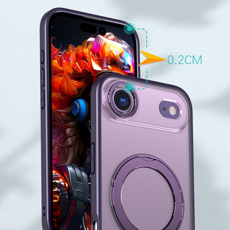 For iPhone Air kalebol MagSafe Metal Ring Holder Phone Case(Dark Purple) - iPhone Air Cases by Kalebol | Online Shopping UK | buy2fix