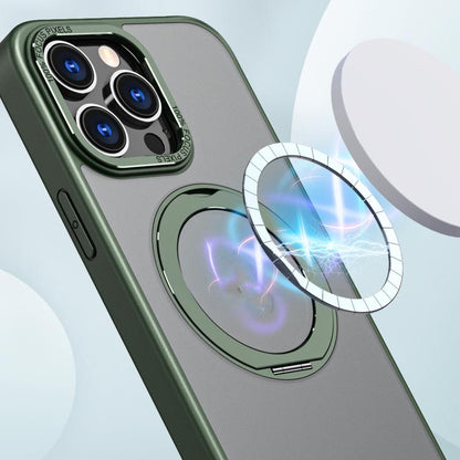 For iPhone 16 Pro Max kalebol MagSafe Metal Ring Holder Phone Case(Green) - iPhone 16 Pro Max Cases by Kalebol | Online Shopping UK | buy2fix