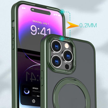 For iPhone 16 Pro Max kalebol MagSafe Metal Ring Holder Phone Case(Green) - iPhone 16 Pro Max Cases by Kalebol | Online Shopping UK | buy2fix