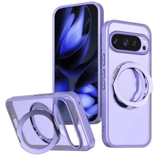 For Google Pixel 10 Pro XL kalebol MagSafe Metal Ring Holder Phone Case(Light Purple) - Google Cases by Kalebol | Online Shopping UK | buy2fix