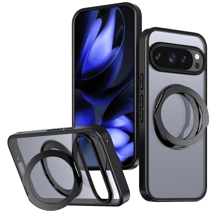 For Google Pixel 10 Pro XL kalebol MagSafe Metal Ring Holder Phone Case(Black) - Google Cases by Kalebol | Online Shopping UK | buy2fix