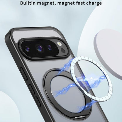 For Google Pixel 10 Pro XL kalebol MagSafe Metal Ring Holder Phone Case(Black) - Google Cases by Kalebol | Online Shopping UK | buy2fix