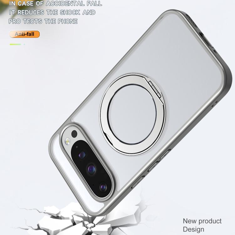 For Google Pixel 10 Pro XL kalebol MagSafe Metal Ring Holder Phone Case(Titanium Gray) - Google Cases by Kalebol | Online Shopping UK | buy2fix
