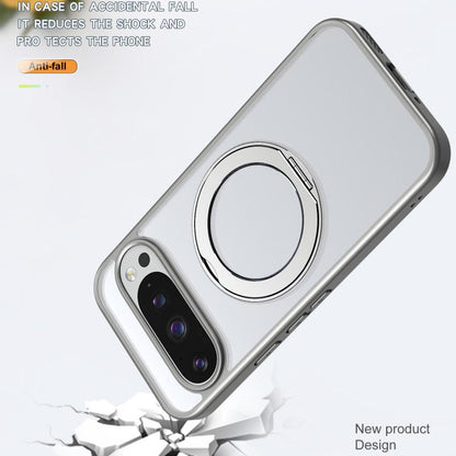 For Google Pixel 10 Pro XL kalebol MagSafe Metal Ring Holder Phone Case(Titanium Gray) - Google Cases by Kalebol | Online Shopping UK | buy2fix