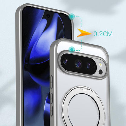 For Google Pixel 10 Pro XL kalebol MagSafe Metal Ring Holder Phone Case(Titanium Gray) - Google Cases by Kalebol | Online Shopping UK | buy2fix