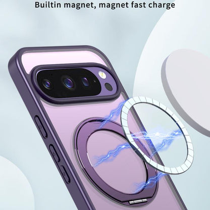 For Google Pixel 10 Pro XL kalebol MagSafe Metal Ring Holder Phone Case(Dark Purple) - Google Cases by Kalebol | Online Shopping UK | buy2fix