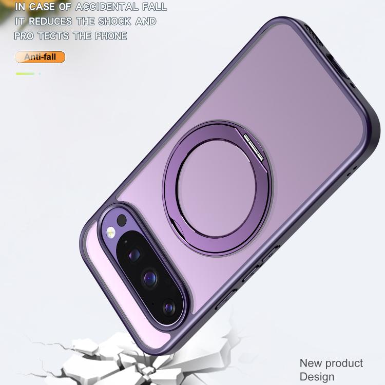 For Google Pixel 10 Pro XL kalebol MagSafe Metal Ring Holder Phone Case(Dark Purple) - Google Cases by Kalebol | Online Shopping UK | buy2fix